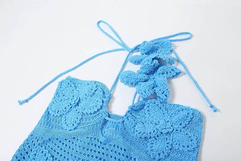 Women’s Beach Dresses Sexy Backless Knitted Long Dress Star Crochet Maxi Dresses 2024 Summer Women Beach Wear - P12 Hub Europe