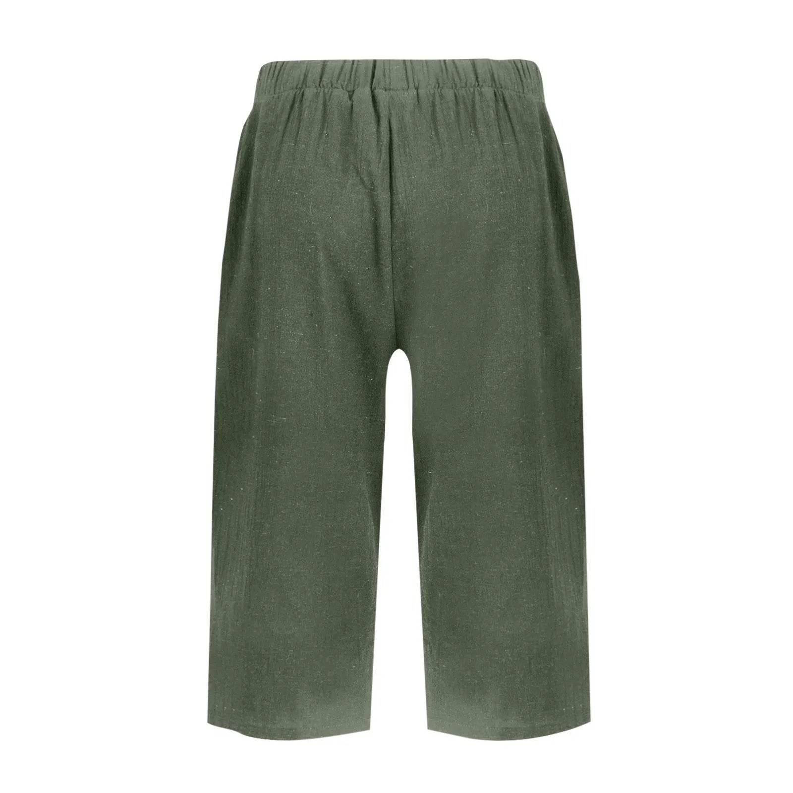 High Waist Solid Workout Capris - P12 Hub Europe