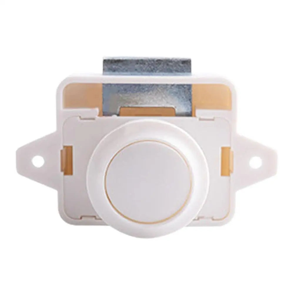 Keyless RV Push Cabinet Lock Push Button Latches Cabinet Door Catches Locks Drawer Keyless Zinc Alloy Button For RVs Camper Van