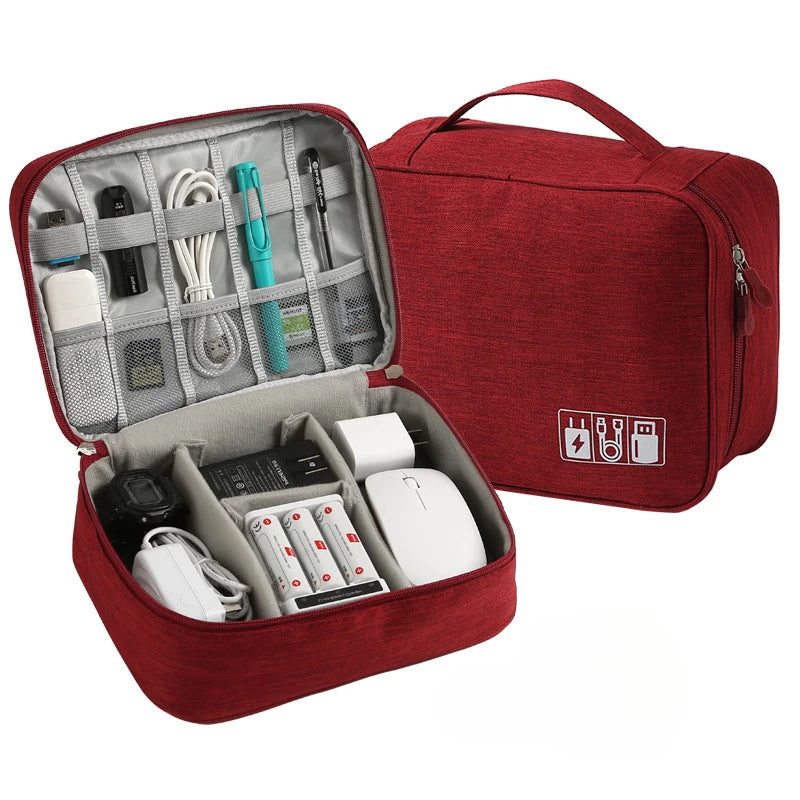 Digital Separated Travel Bag Large Capacity and Multifunctional Mobile Data Cable Power Bank USB Storage Bag
