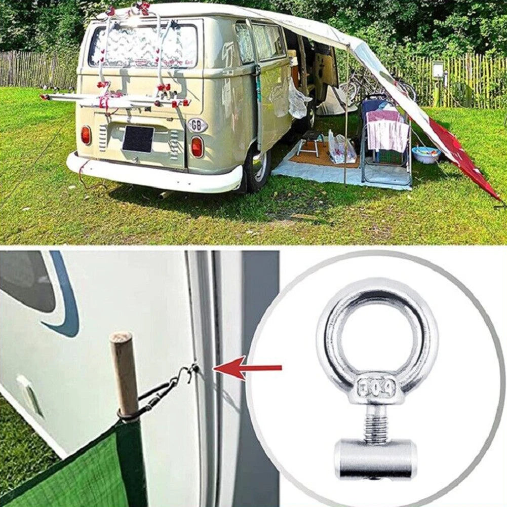 2/4/6/8Pcs Awning Rail Stoppers Stops Stainless Steel Motorhome Campervan Caravan Silver Awning Stoppers X 12mm X 6mm