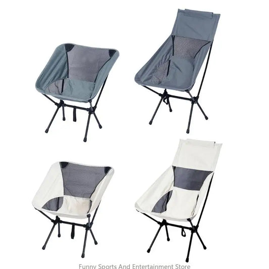 C4DE Outdoor Fishing Chair Compact Camp Backrest Chair Folding Fishing Camping BBQ Chairs Lightweight Collapsible Arm Chair