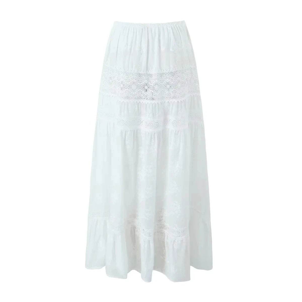 White Lace Beach Skirt Set - P12 Hub Europe