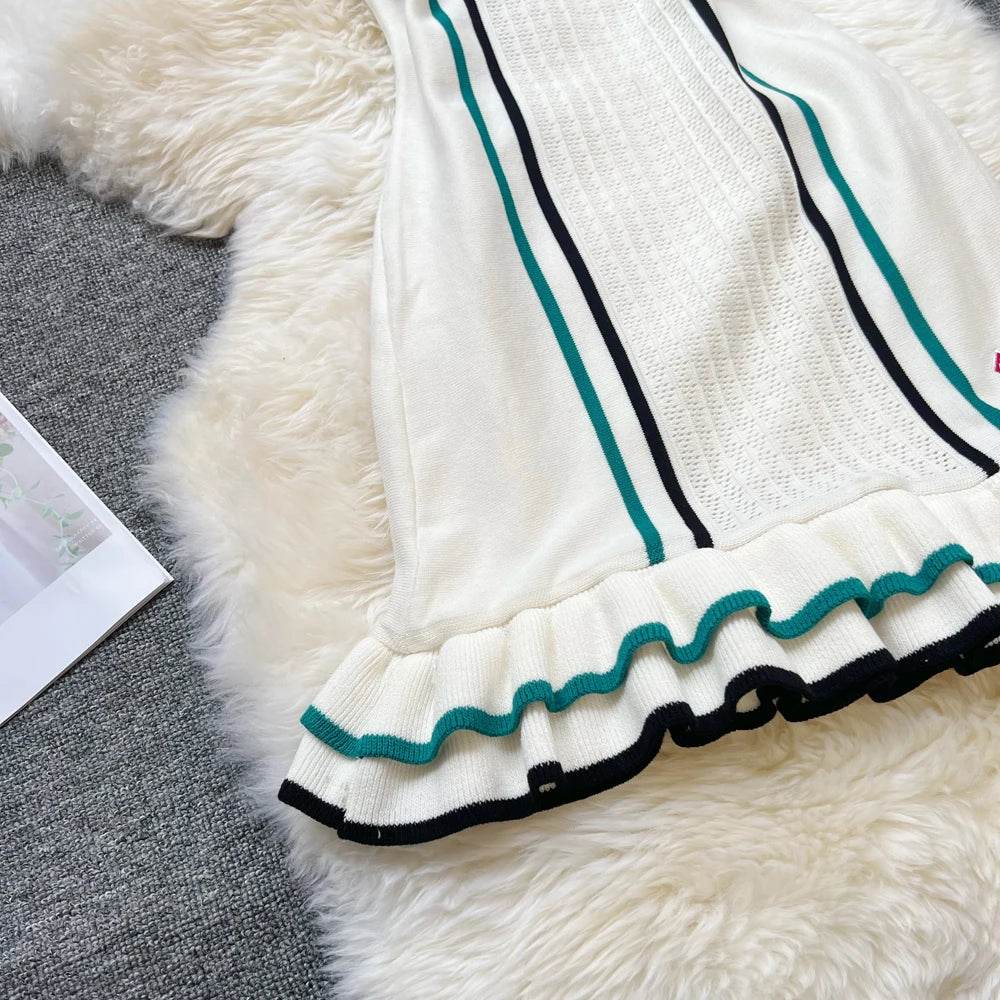 Knitted Mini Dress - Hot Ruffled Streetwear - P12 Hub Europe