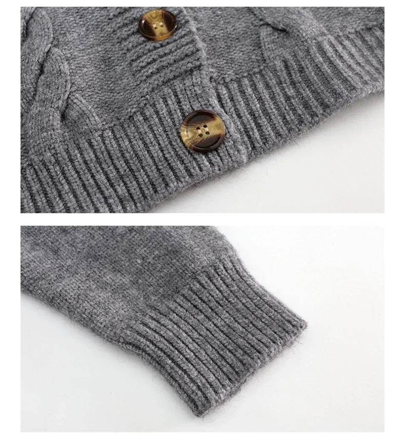 Twist Knit Cropped Cardigan - P12 Hub Europe