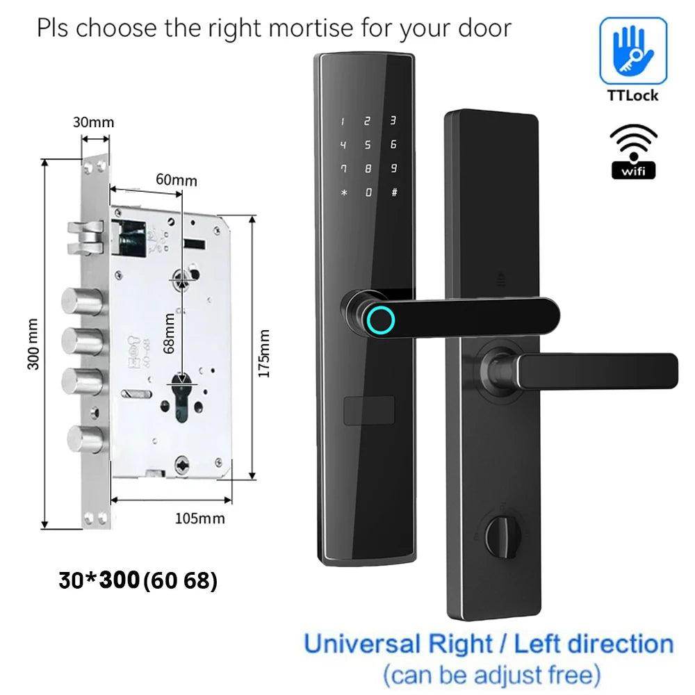 Fingerprint WiFi Smart Lock Works with Alexa and Google - P12 Hub Europe