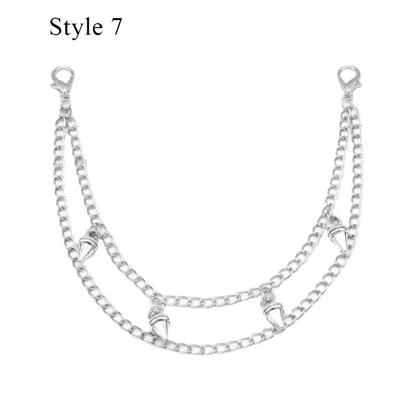 Multi-layer Metal Bag Chain DIY Handles Butterfly Heart Star Pendant Shoulder Bag Chain Replacement Bag Accessories Pearl Chain