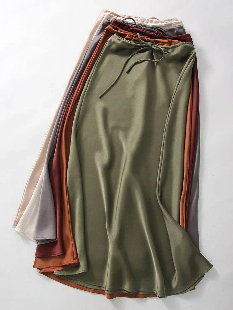 Women's Satin Maxi Skirt - P12 Hub Europe