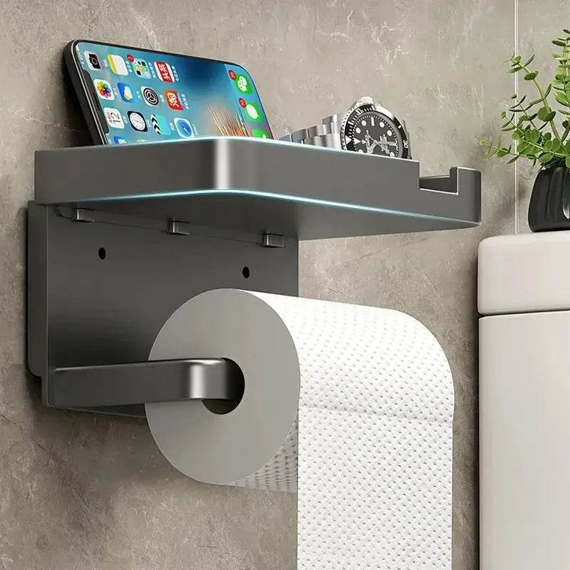 Toilet Paper Holder Plastic Storage Rack Kitchen Towel Placement Of Seasoning Bottles Bathroom Wall Roll Of Paper Phone Storage - P12 Hub Europe