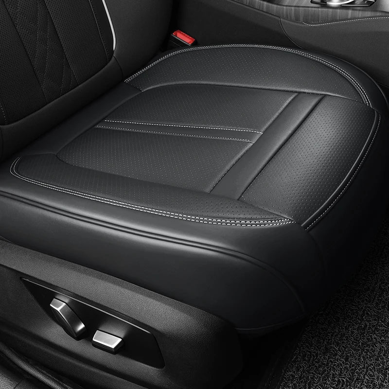 Karcle Leather Car Seat Cover Front and Rear Seat Covers Full Set with Surround Bottom Waterproof Seat Cushion Car Accessories