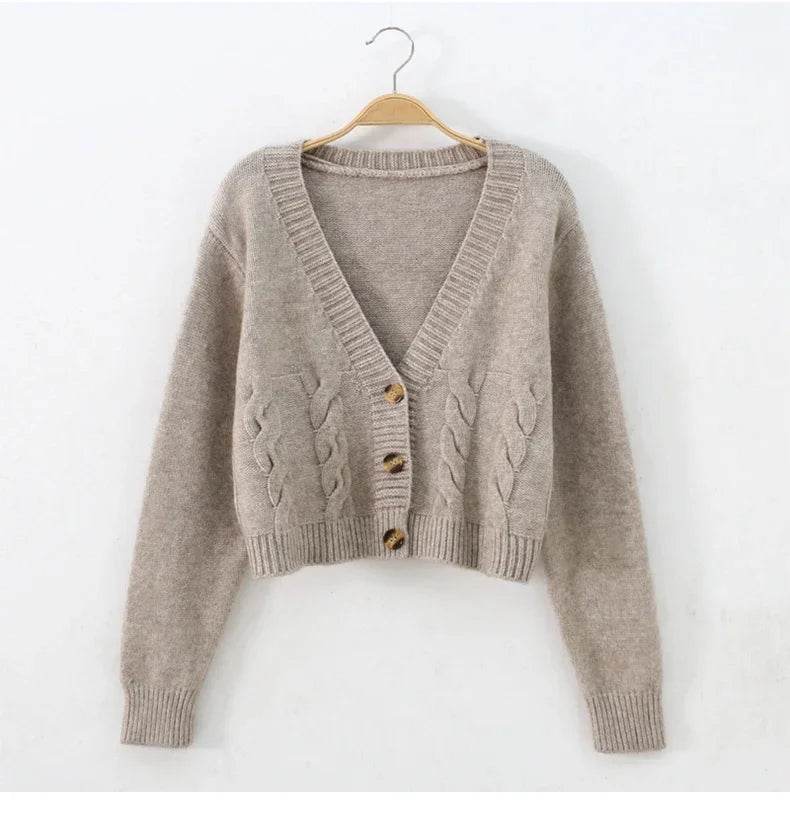 Twist Knit Cropped Cardigan - P12 Hub Europe