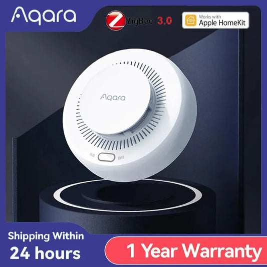 Original Aqara Smoke Detector Sensor Zigbee 3.0 Fire Alarm Monitor Sound Alert Home Security APP Work With Xiaomi Mihome Homekit
