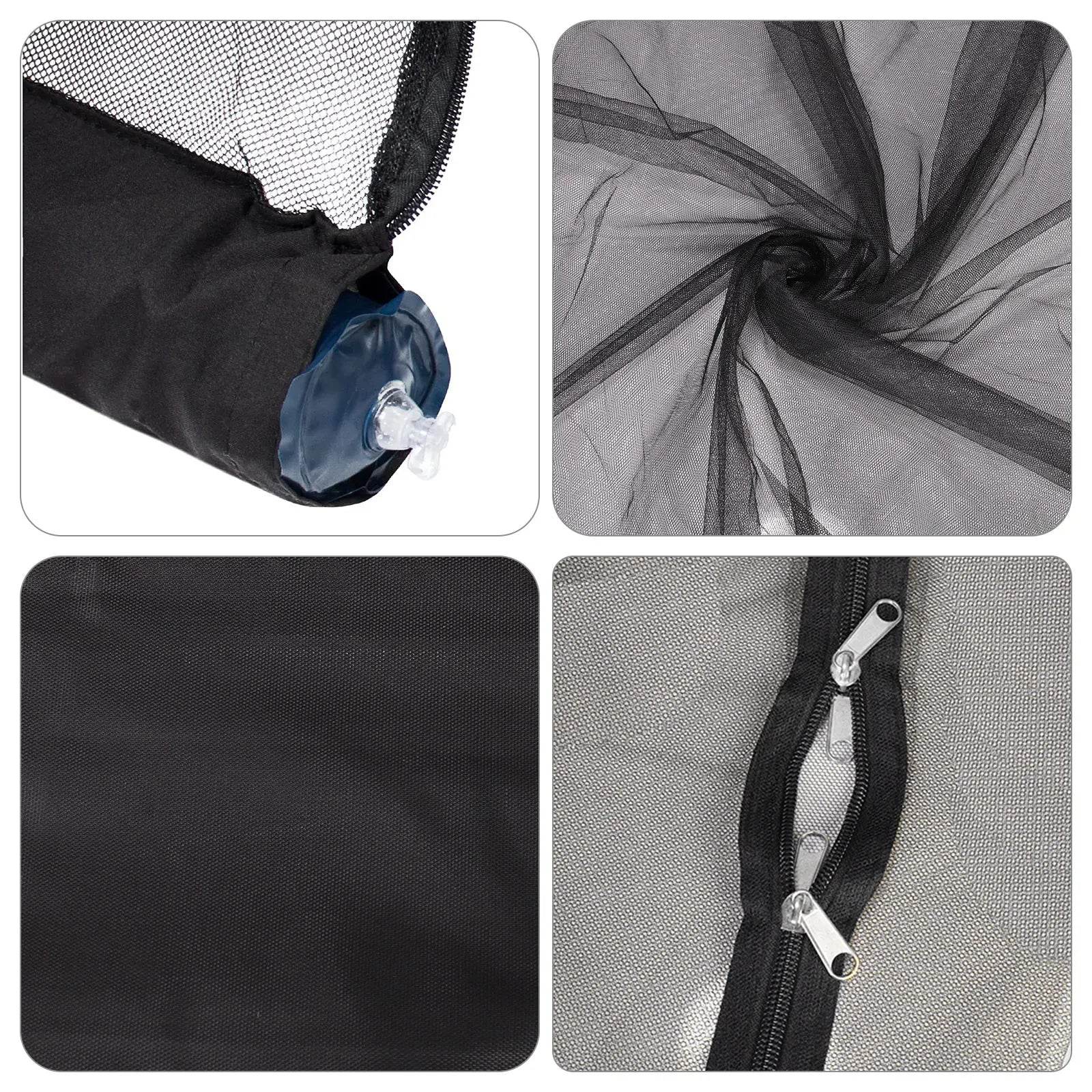 Parasols Net Adjustable Mosquito Net Cover Screen for Garden Umbrella Parasol Patio Table Bug Netting Cover with 2 Zipper Doors - P12 Hub Europe