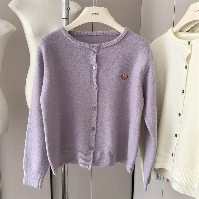 Cartoon Embroidery Cardigan - P12 Hub Europe