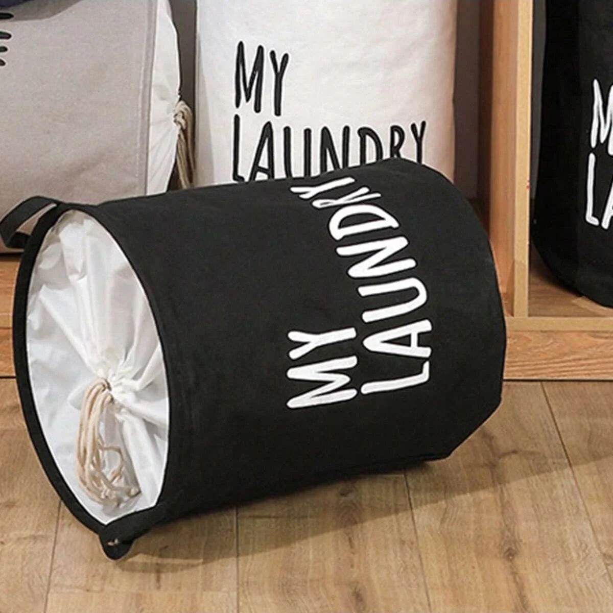 Foldable Drawstring Laundry Basket - P12 Hub Europe
