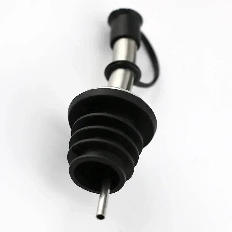 1PC Stainless Steel Oil Bottle Spout Pourer/Mouth with Stopper Flask Dry Red Wine Pot Bottle Cork Plug Olive Pourer Dispenser - P12 Hub Europe
