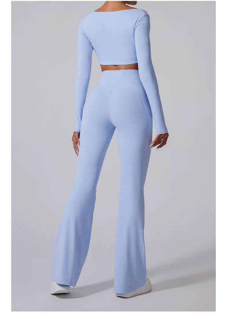 Women's High-Waist Flare Leggings - P12 Hub Europe