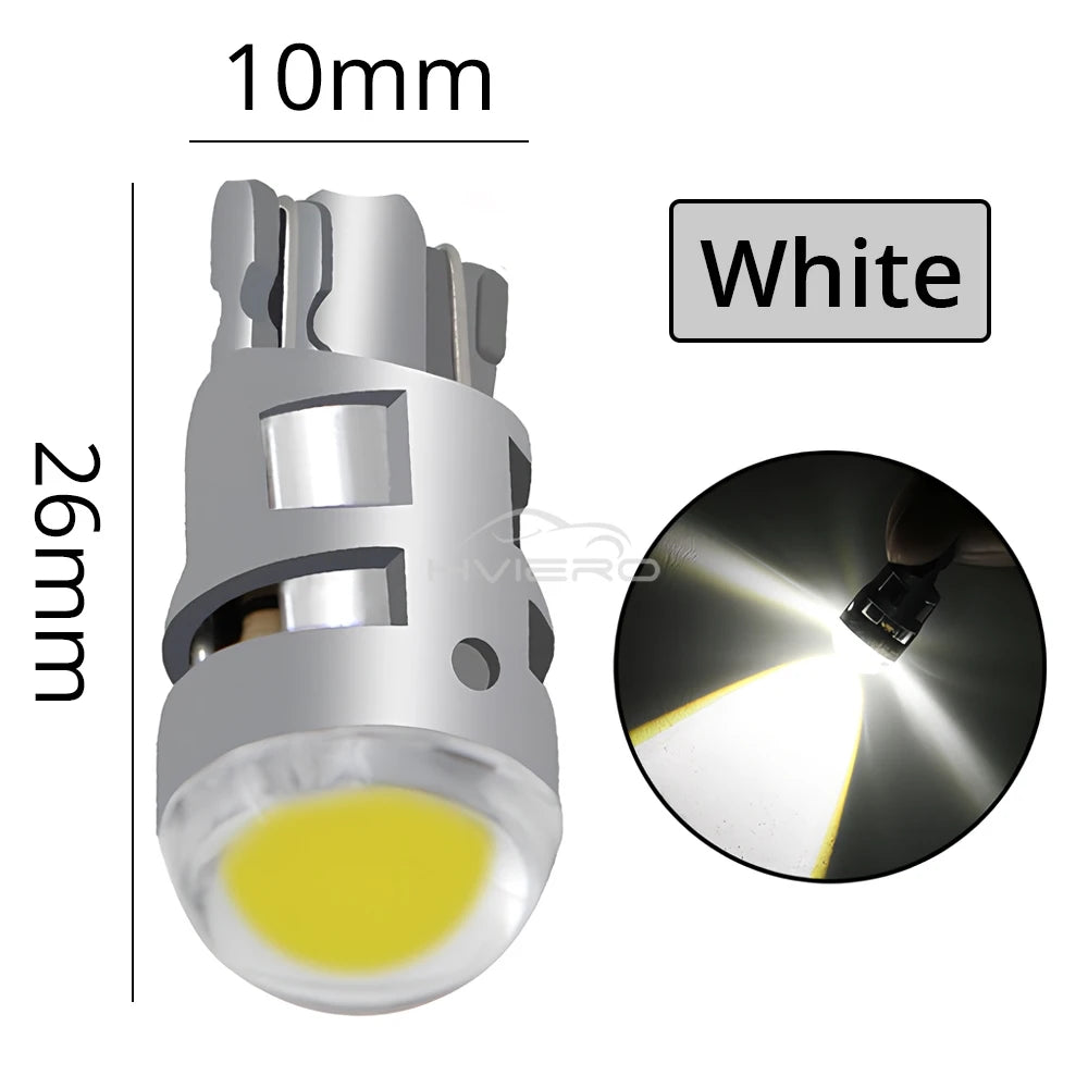 2/4/10/50X T10 W5w Signal Lamp Car Bulb Reading Lamps Interior Dome Light Clearance Backup Reverse License Plate Bright Modify