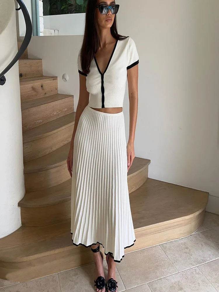 White Crop Top Skirt - P12 Hub Europe