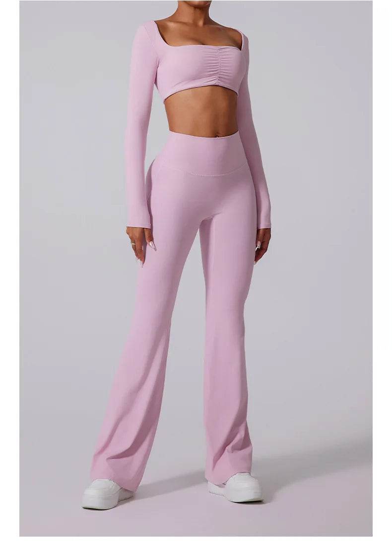 Women's High-Waist Flare Leggings - P12 Hub Europe