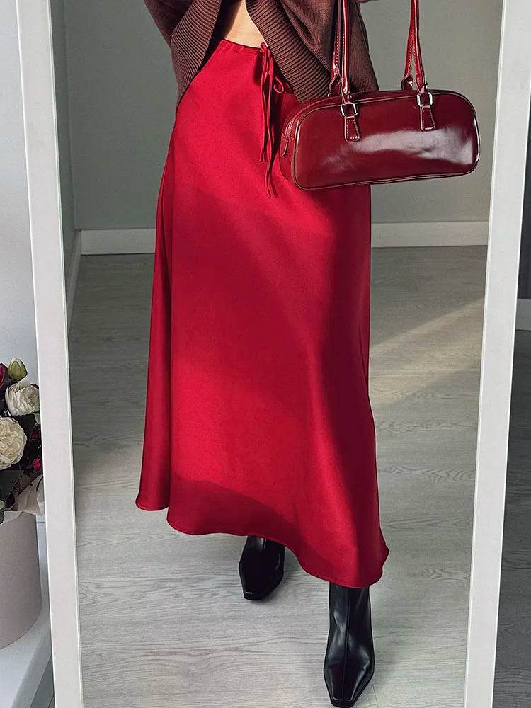 Women's Satin Maxi Skirt - P12 Hub Europe