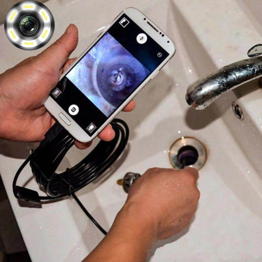 Endoscope 7mm USB IP67, 6 LED, Android/PC, 1-10M Cable - P12 Hub Europe
