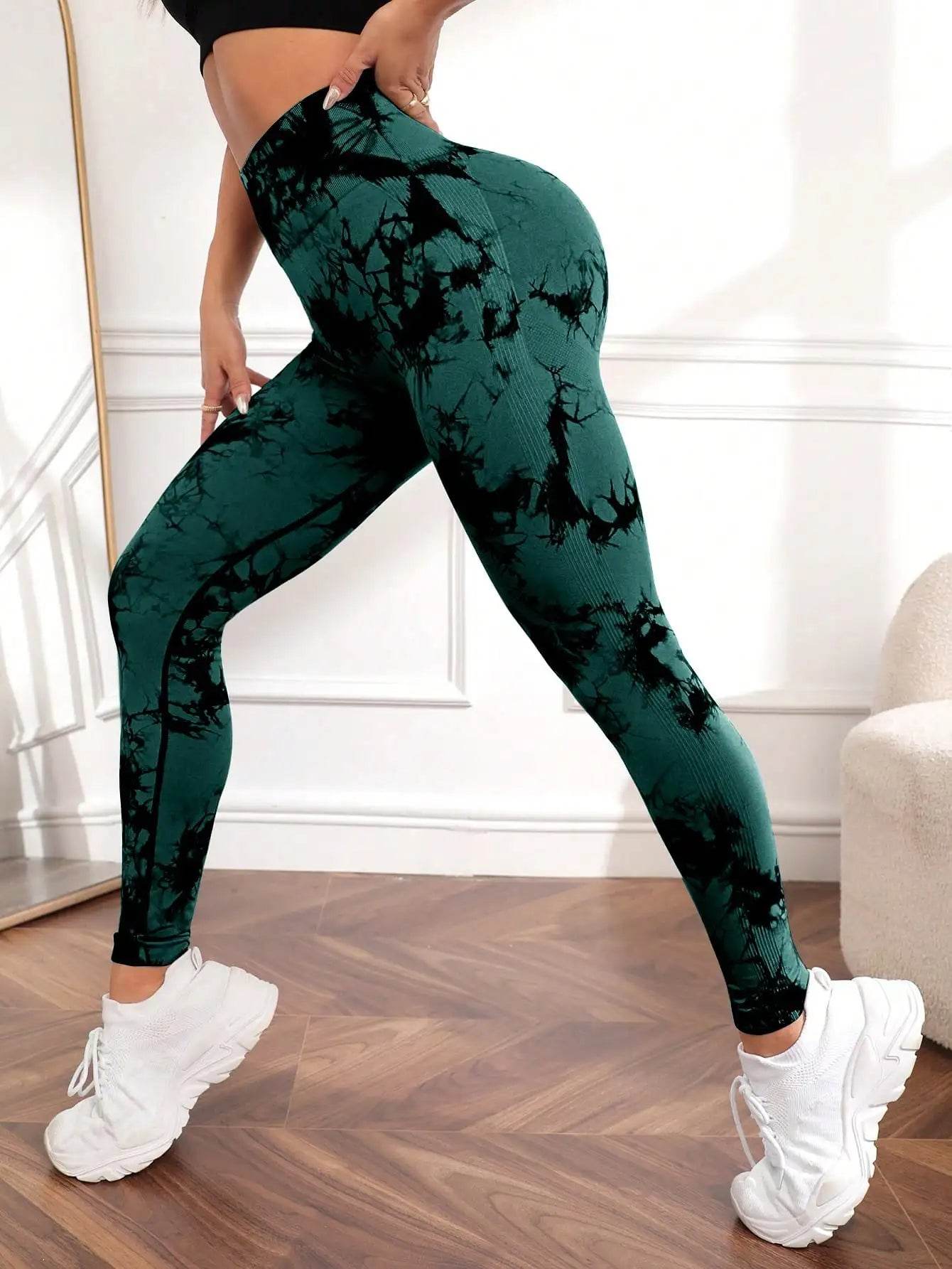 Women's Tie-Dye Butt-Lift Leggings - P12 Hub Europe