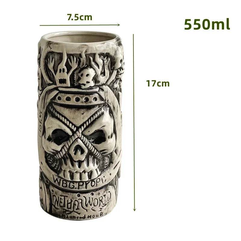 60 Types Ceramic Hawaii Tiki Mugs Creative Cocktail Glasses Beer Glass Martini Glasses Wine Glass Funny Cup Gift for Men - P12 Hub Europe