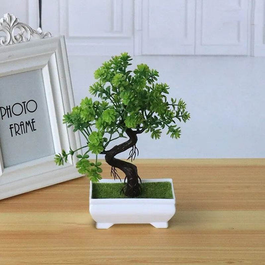 Garden Arrangement Ornaments Plastic Plants Bonsai Small Tree Pot Fake Plant Potted Flower Home Room Table Decoration - P12 Hub Europe
