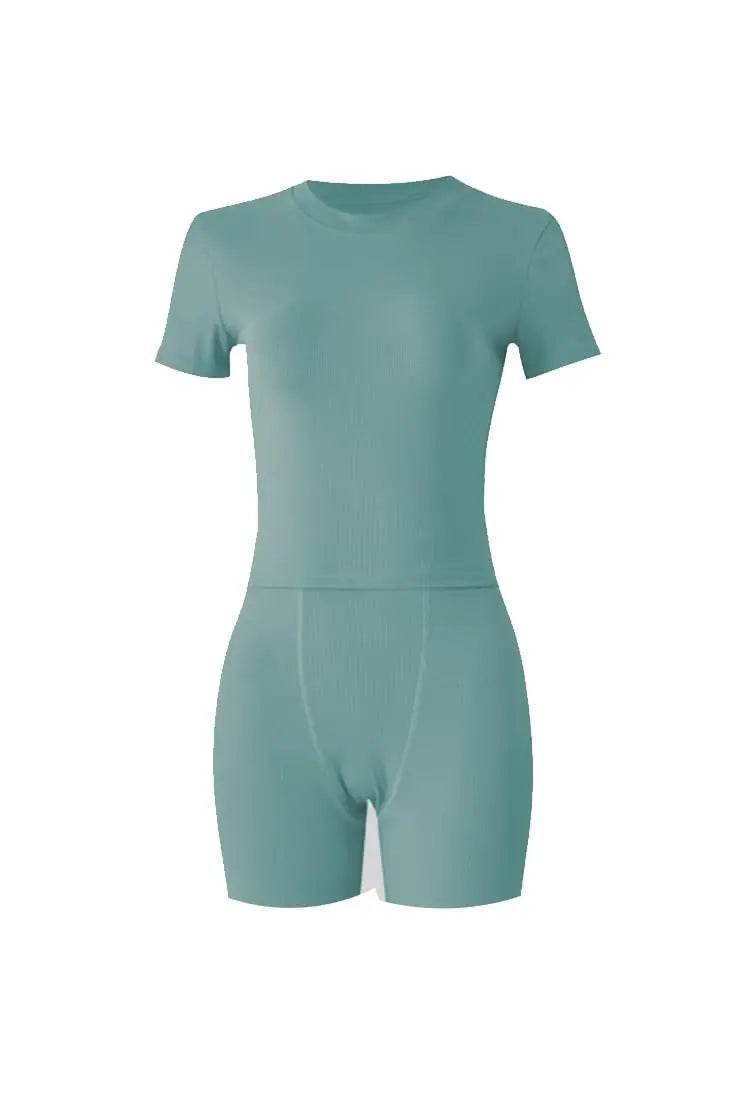 Ribbed Summer Lounge Shorts Set - P12 Hub Europe