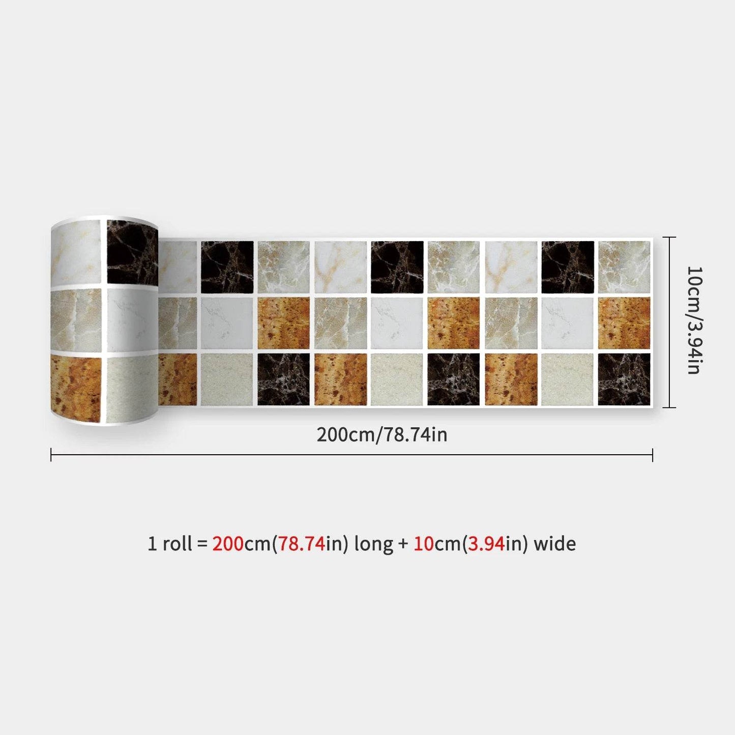 41 Styles Baseboard Stickers Waterproof Peel & Stick Waistline Wall Sticker Floor Border Sticker For Kitchen Bathroom 10x200cm - P12 Hub Europe