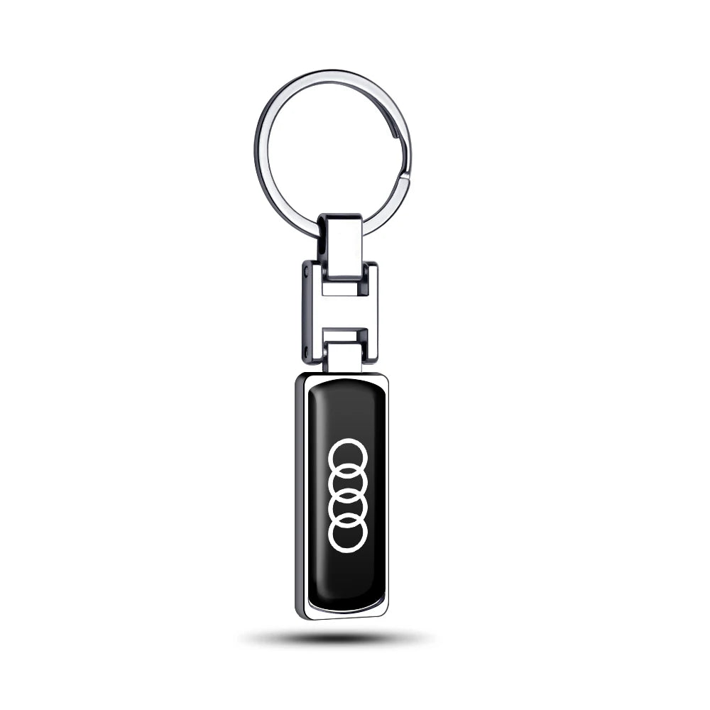 3D Metal/Leather Car Logo Key Chain Keyring Auto Interiors Accessories For Audi Sline A1 A2 A3 A4 A4L A5 A6 A7 A8 A8L TT Q1 Q2