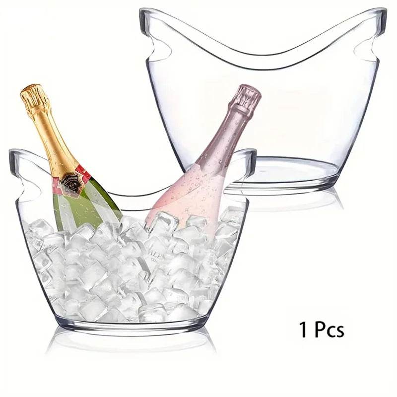 Transparent Ice Cube Storage Bucket Beer Wine Bucket Bar Ice Bucket Container Champagne Can Wine Bucket Champagne Beer Chiller - P12 Hub Europe