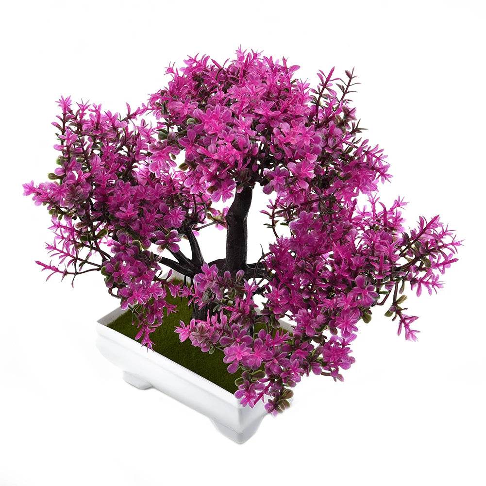 1pc Artificial Plants Bonsai Small Tree Pot Fake Plant Flowers Potted Ornaments For Garden Decor Home Room Table Decor - P12 Hub Europe