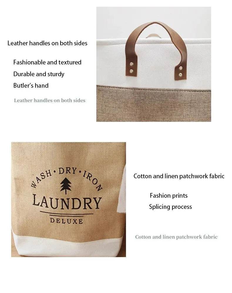 Large Fabric Folding Laundry Basket - P12 Hub Europe