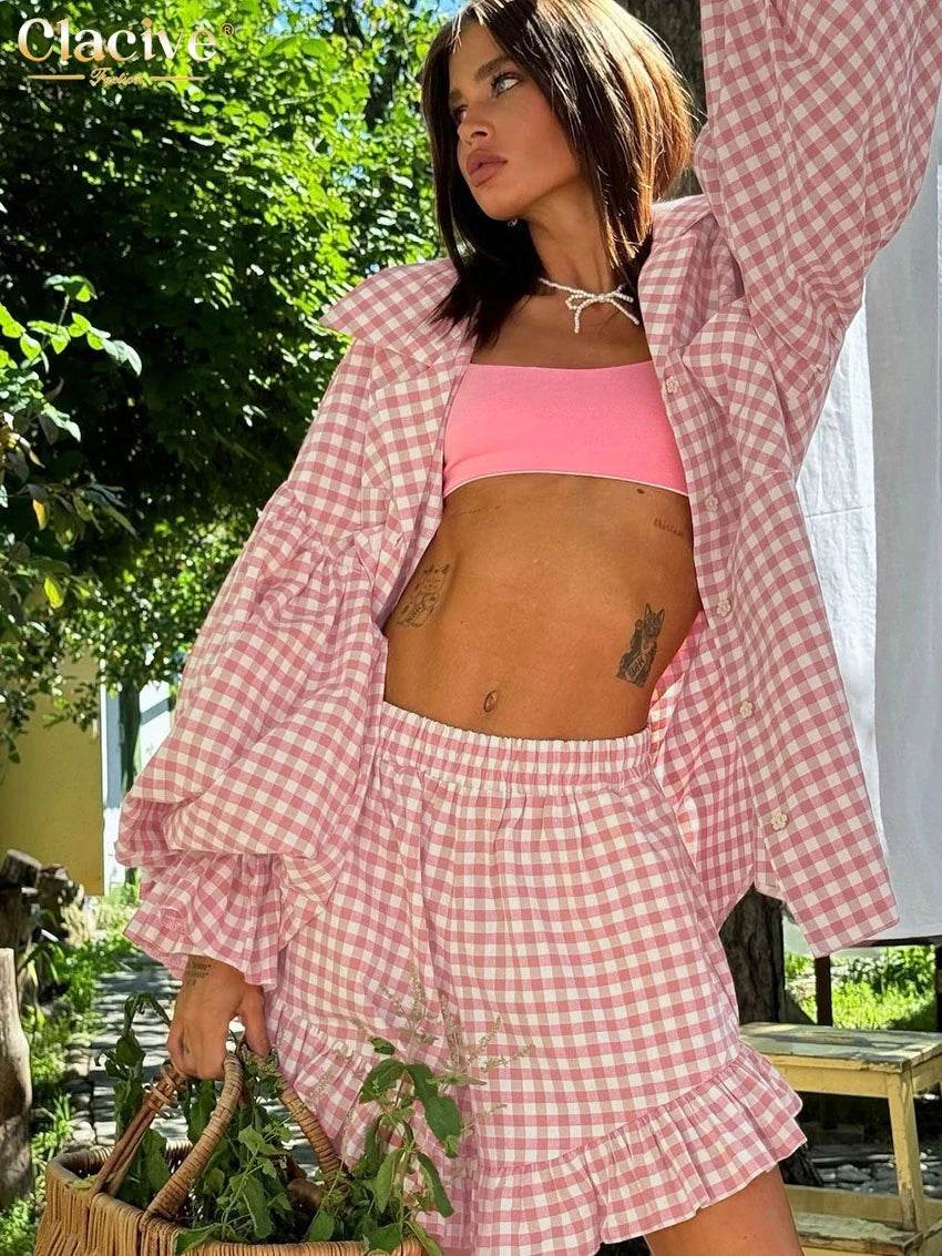 Clacive Stripe Ruffle Shorts Set - P12 Hub Europe