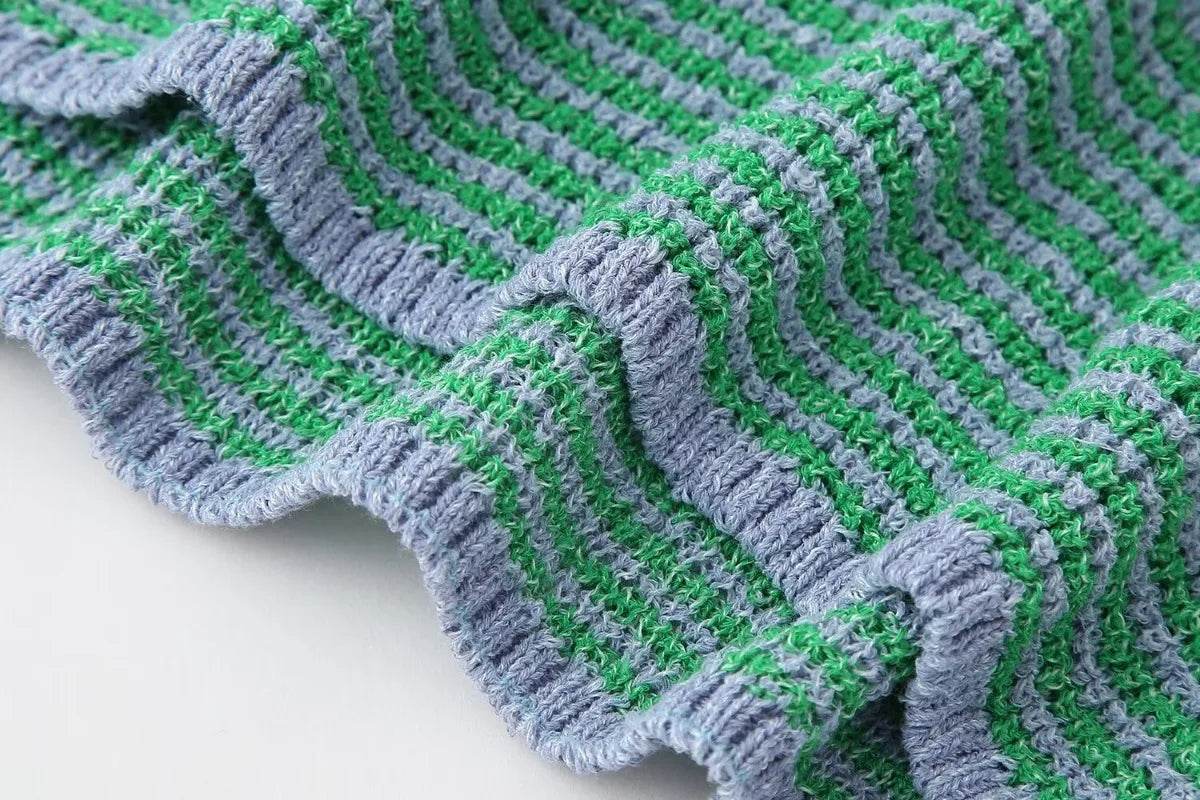 Summer Retro Knitted Shorts Set - P12 Hub Europe