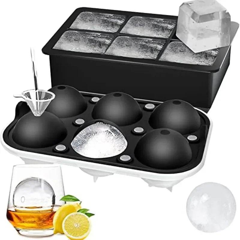 4/6/8/15Grids Silicone Ice Cube Molds Spherical Ice Cube Molds Ice Cream Ice Cube Making Machine Reusable Whiskey Ice Cube Molds - P12 Hub Europe