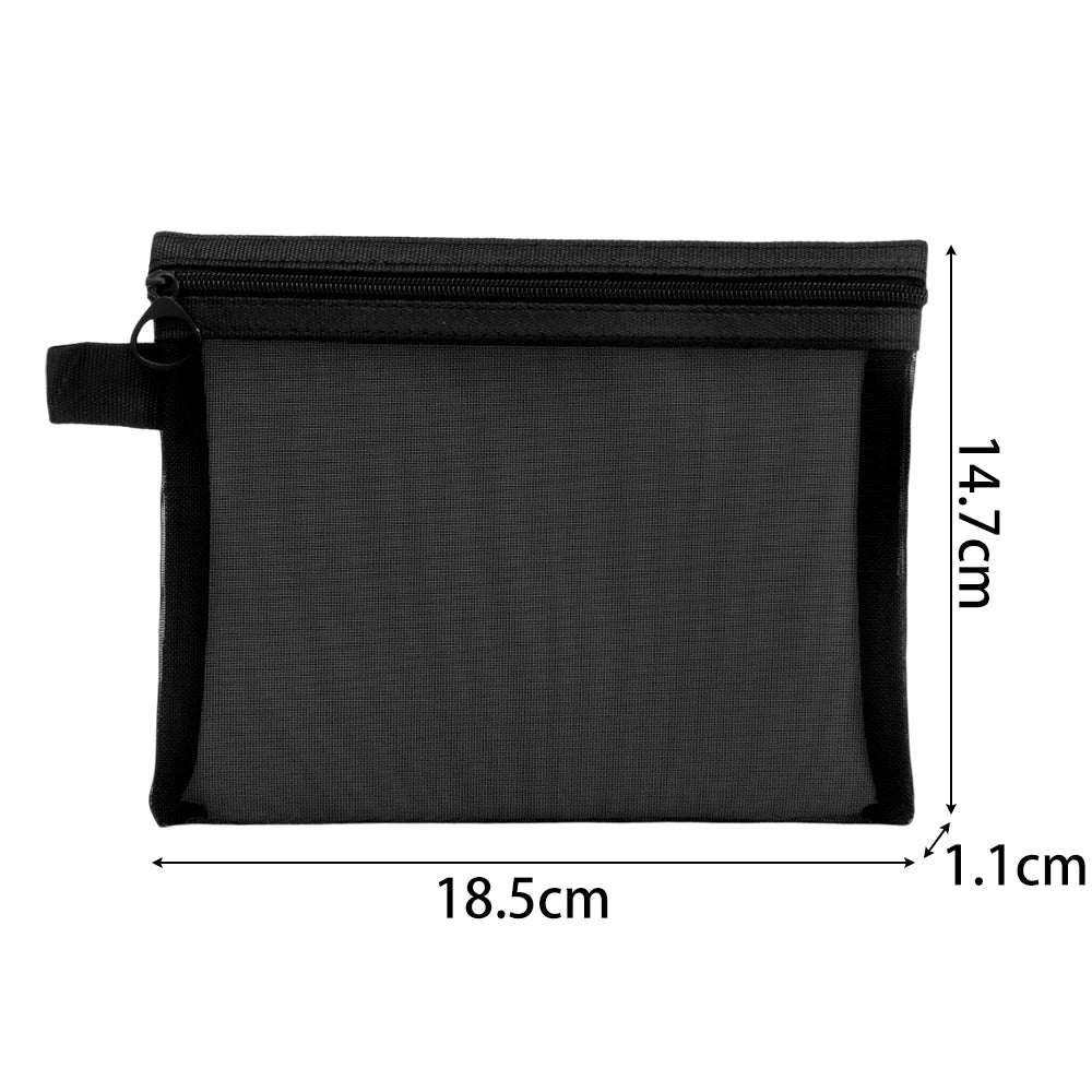 1/3pcs Mesh Clear Cosmetic Bags Small Large Black Makeup Bag Portable Travel Toiletry Organizer Case Lipstick Storage Pouch
