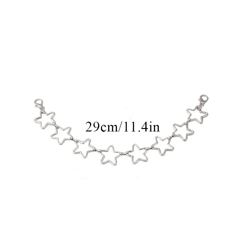 Multi-layer Metal Bag Chain DIY Handles Butterfly Heart Star Pendant Shoulder Bag Chain Replacement Bag Accessories Pearl Chain