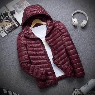 Men's Slim Hooded Down Jacket - P12 Hub Europe