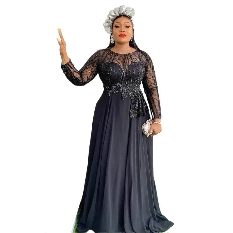 Sequin Chiffon Kaftan Gown - P12 Hub Europe