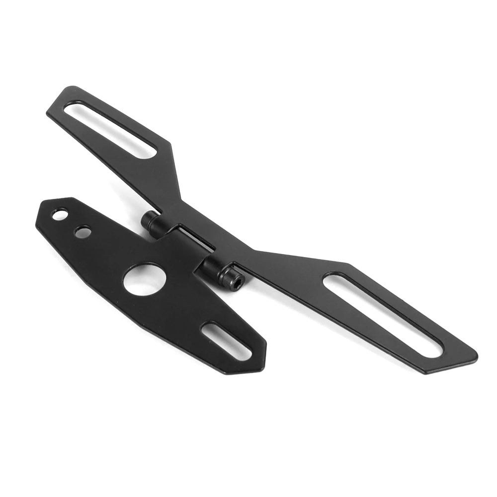 Motorcycle License Plate Bracket Taillight Mount Support Folding Number Plate Frame Holder Mount Universal Motorbike Accessories