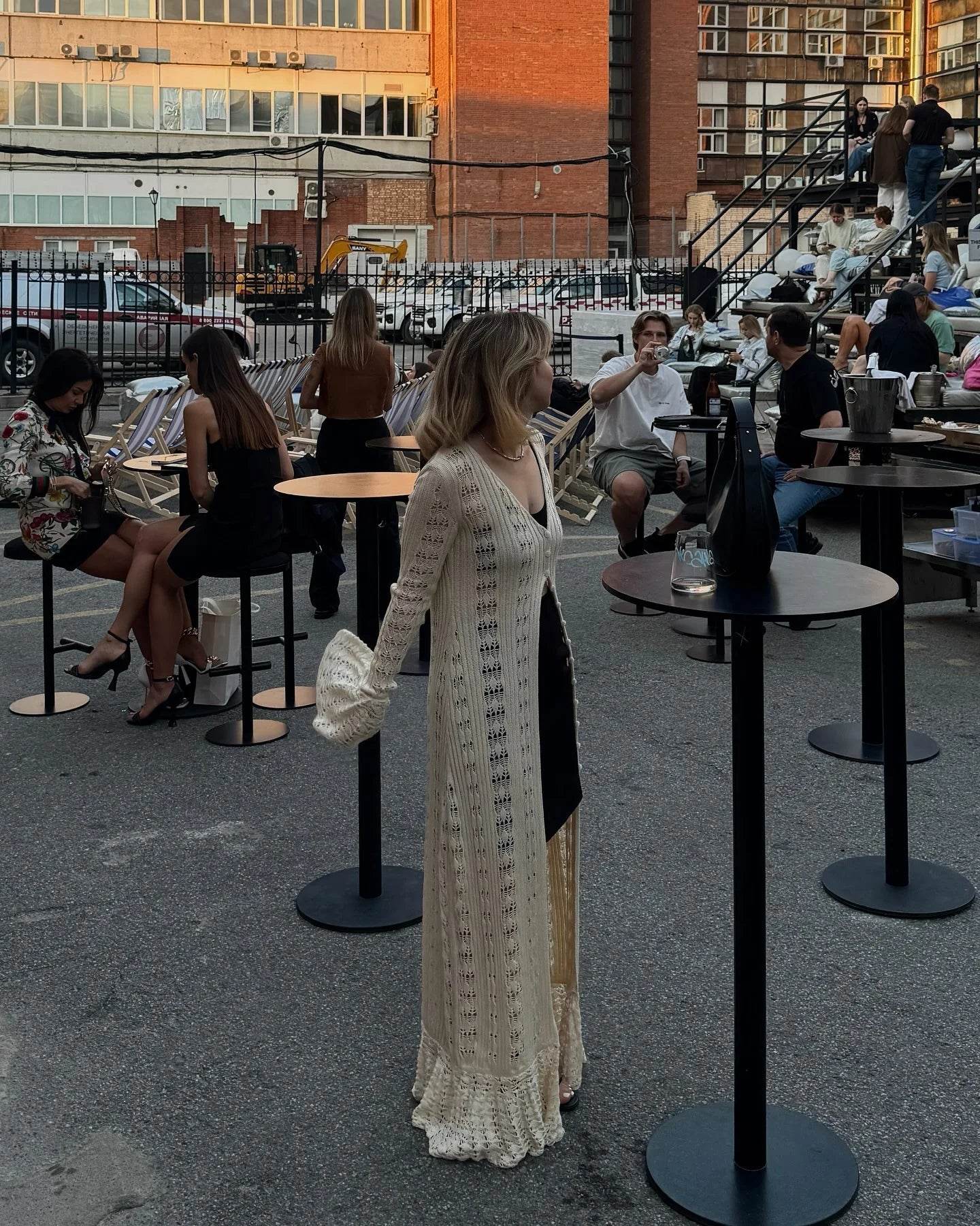 See-Through Knit Cardigan Dress - P12 Hub Europe