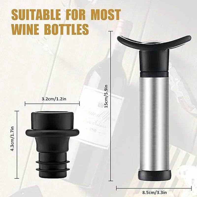 Bar Household Stainless Steel Red Wine Stopper Vacuum Pump Red Wine Vacuum Pump Champagne Stopper - P12 Hub Europe