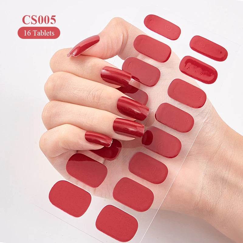 Full Cover Gradient Nail Stickers Multi Color -