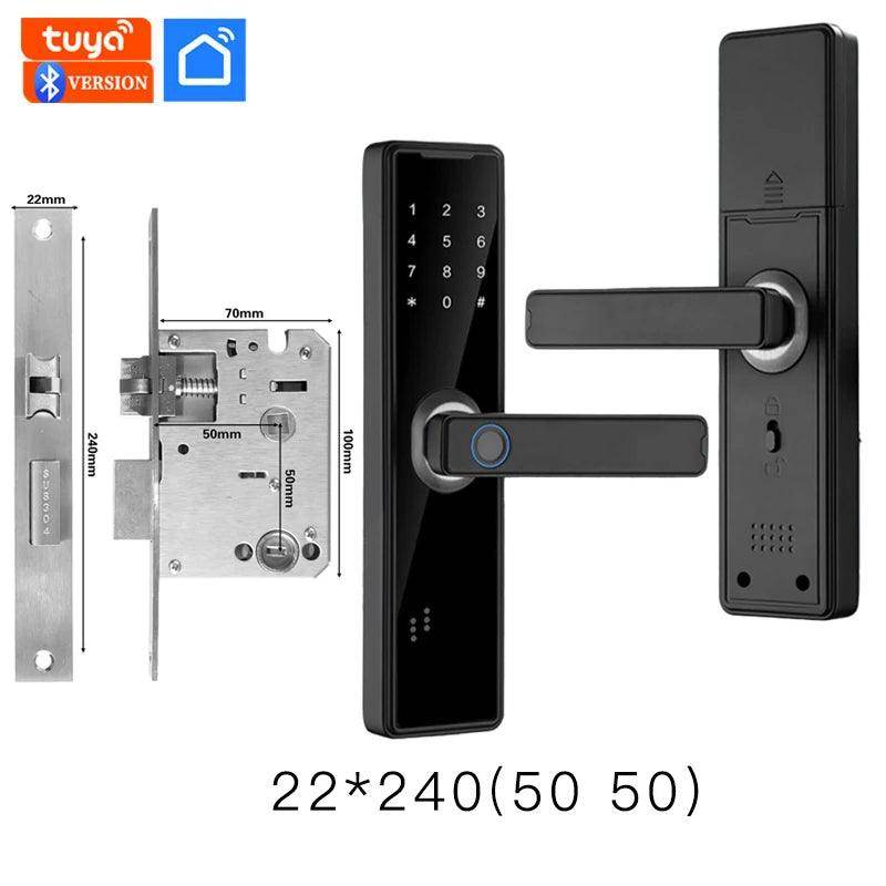 Fingerprint Door Lock Keyless, Card, Password, App Unlock - P12 Hub Europe