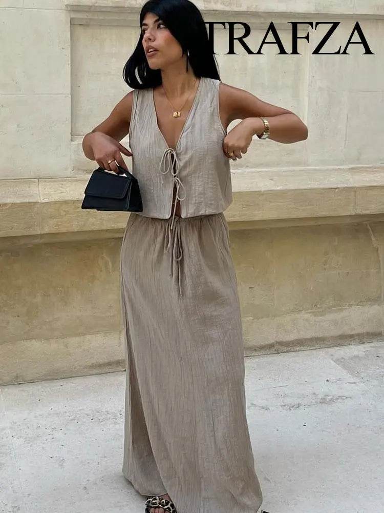 Chic Vest Skirt Suit - P12 Hub Europe