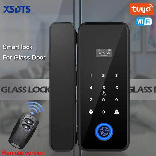 Fingerprint Lock Glass/Wooden Door, WiFi, Keyless, Drill-Free - P12 Hub Europe