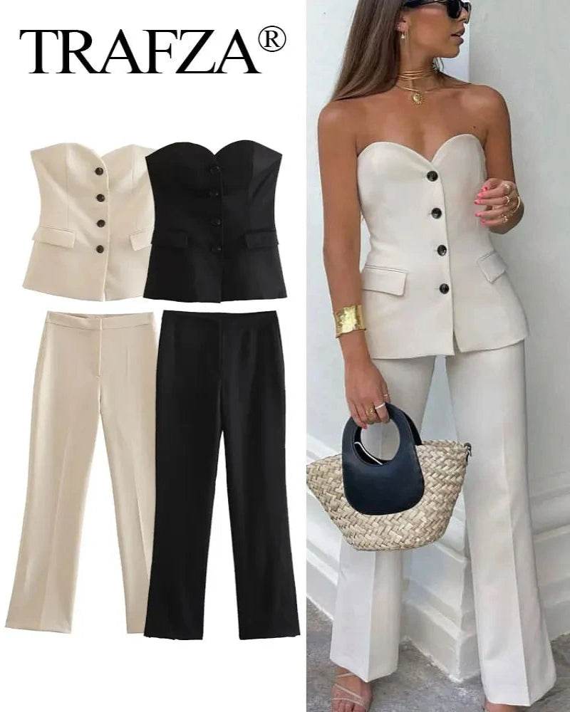 Strapless Side Slit Suit - P12 Hub Europe